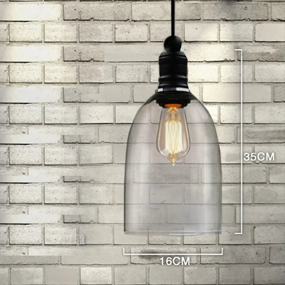 Edison Vintage Glass Pendant Light – Industrial Loft Chandelier