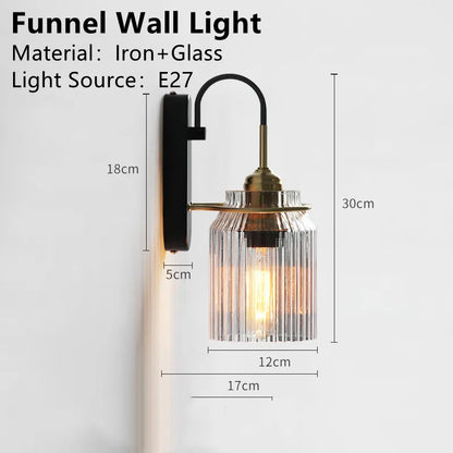 Industrial Vintage Wall Sconce - Retro Nostalgia Lighting for Bedside, Aisle, and More