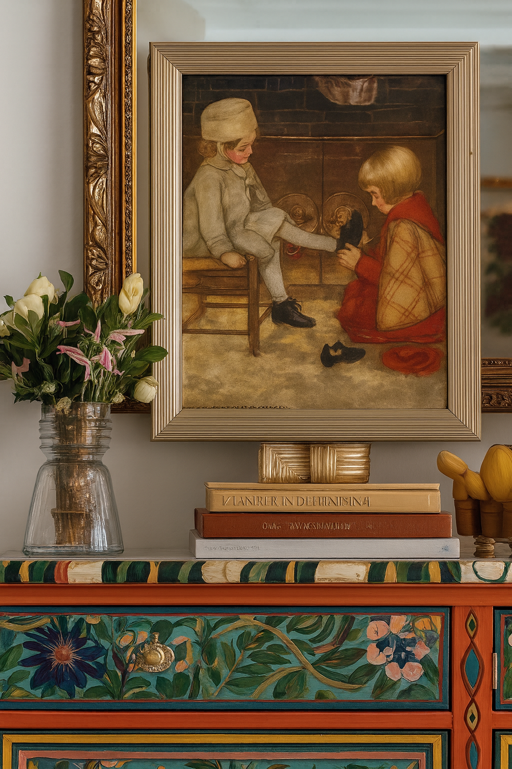 Helping Hands by Jessie Willcox Smith – Original Vintage Print in Ornate Frame 11x14
Staged