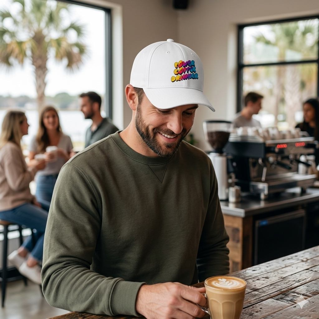 “Power Coffee Drinker” Cap — Low Profile Baseball Cap
