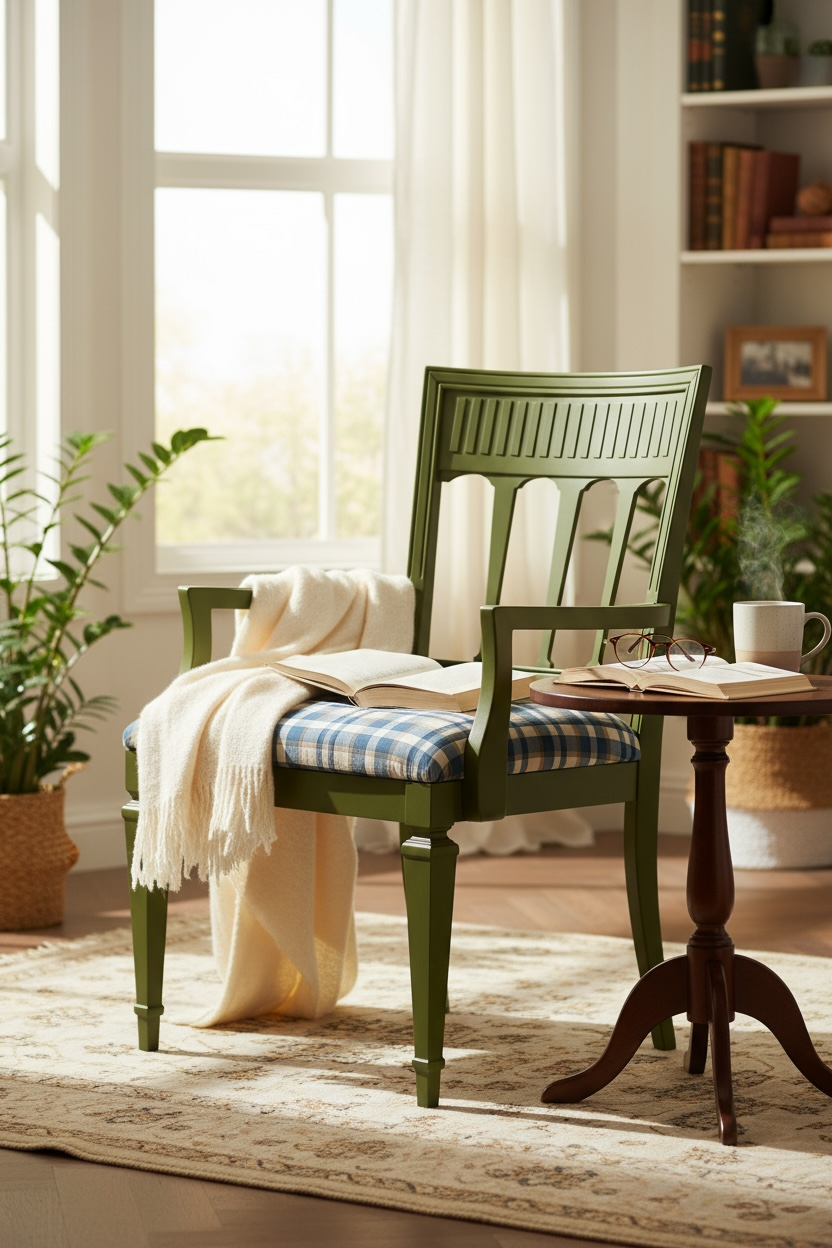 Reimagined Henredon chair - Basque Green - The Marian Collection