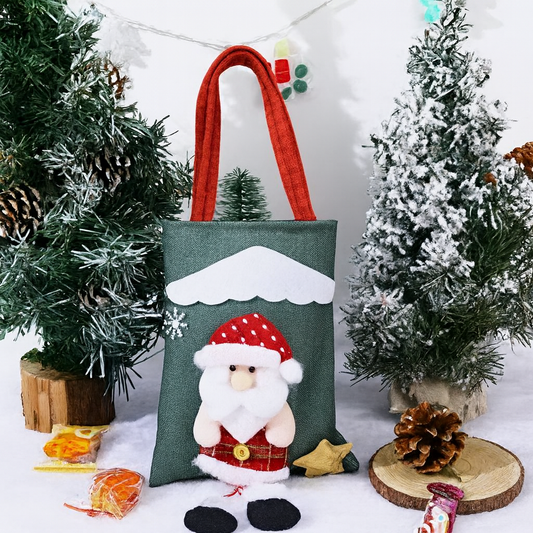 Plush Santa Claus Christmas Gift Bag – Holiday Decor & Wrapping Essential
