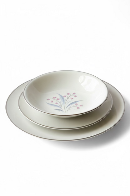 Vintage 1950s Princess China "Flair" 3-Piece Place Settings - Set of 4 (12 Pieces)