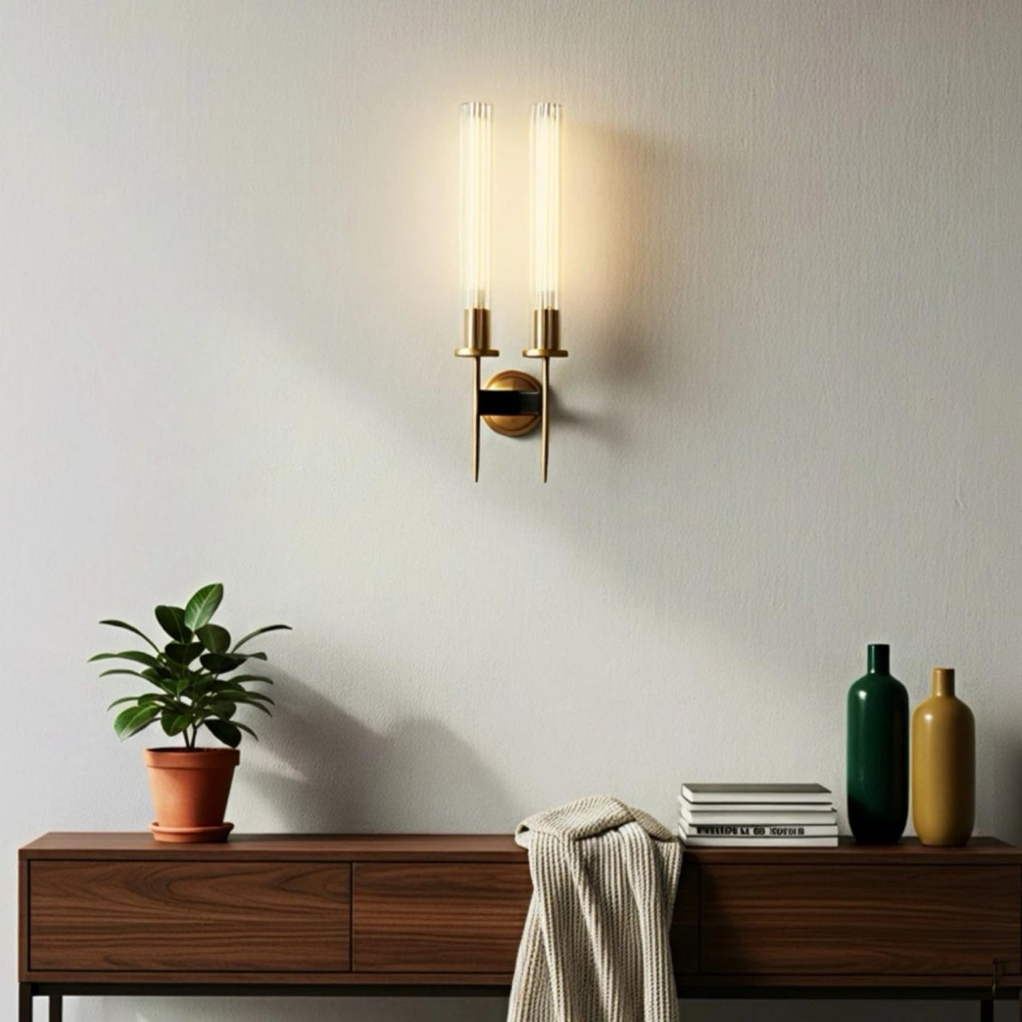 Copper Wall Sconce – Modern Industrial Lighting with Warm Glow