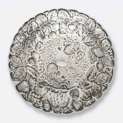 The Reed & Barton No. 115 "Strawberry" Embossed Silver Platter, Circa 1970