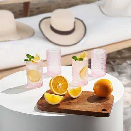 Monet Hobnail Highball Glasses Set of 6 - Vintage Pink Glassware | The Marian Collection