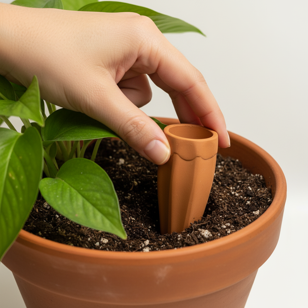 Natural Terracotta Slow-Drip Watering Spikes