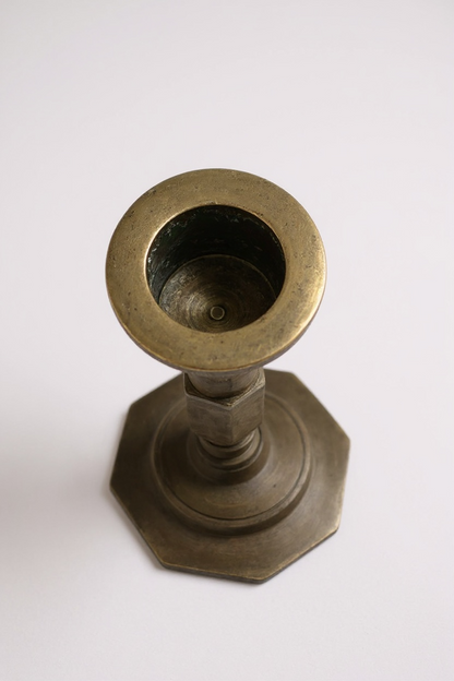 Vintage Brass Candlestick Holder – Aged Patina & Timeless Charm