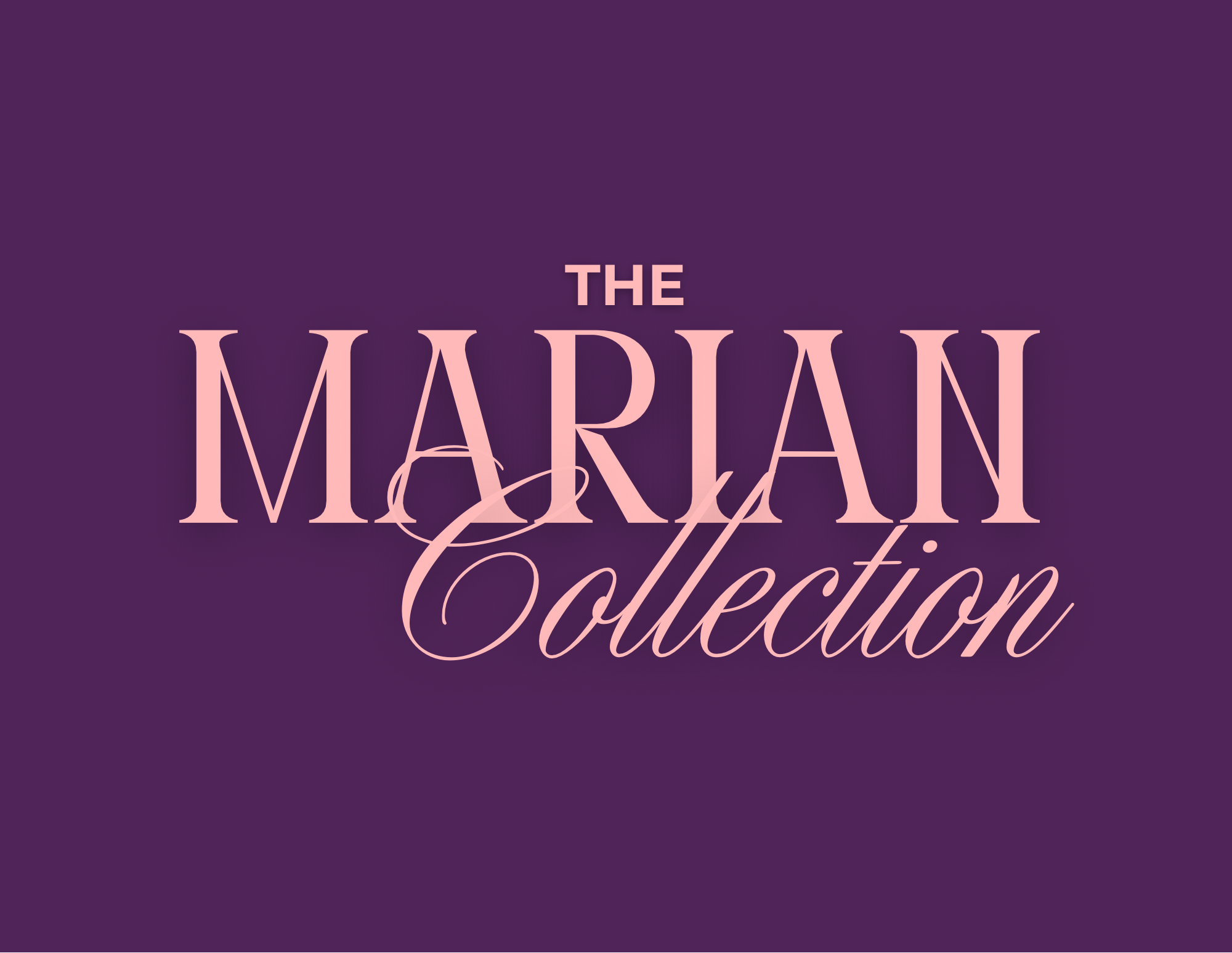 The Marian Collection purple and pink graphic text only