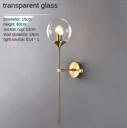 Glass Ball Sconce Wall Light - Modern Vintage Lighting