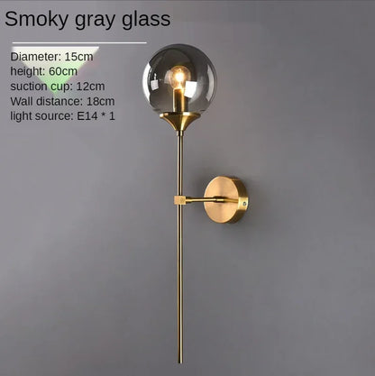 Glass Ball Sconce Wall Light - Modern Vintage Lighting