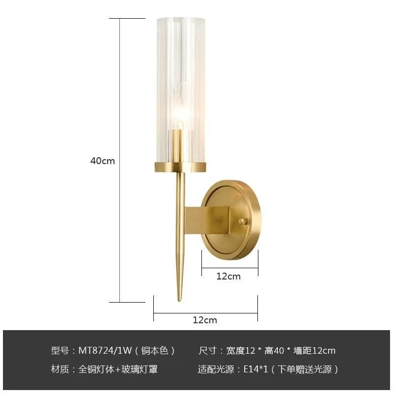 Copper Wall Sconce – Modern Industrial Lighting with Warm Glow