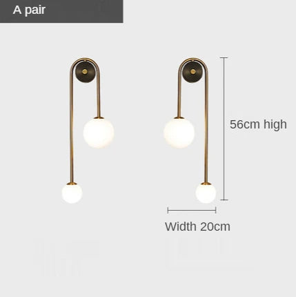 Gold Glass Ball Wall Sconce - Modern Nordic Lighting