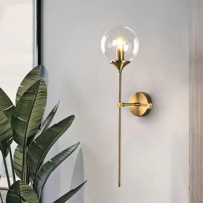 Glass Ball Sconce Wall Light - Modern Vintage Lighting