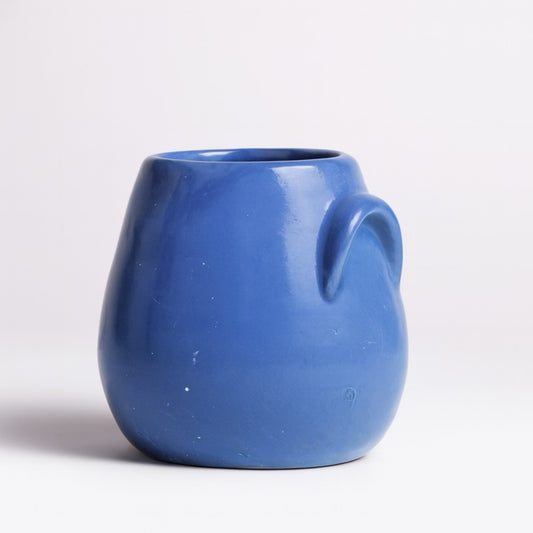 Sculptural Matte Blue Ceramic Pitcher — Mold 152 Series