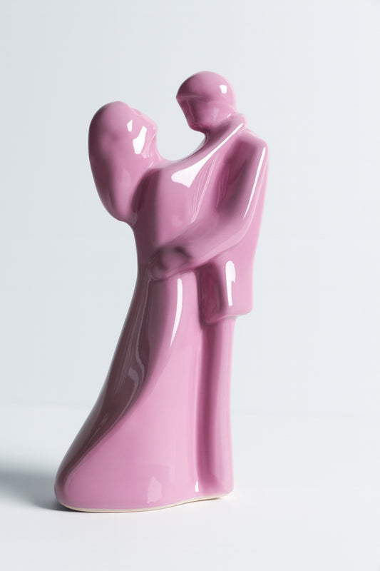 Pink ceramic vintage The lovers statue