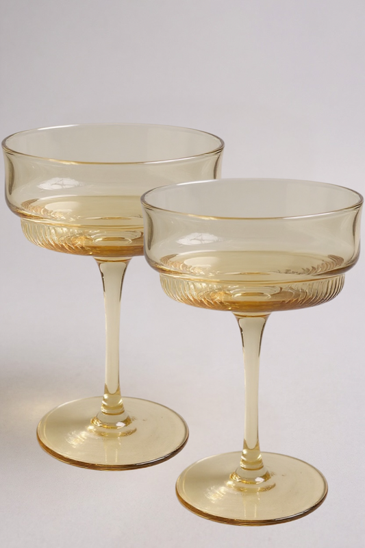 Amber gold coupe - set of 2