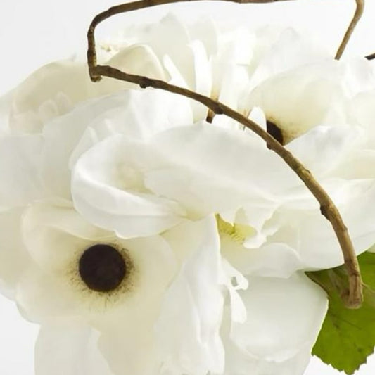 White flower mix artificial arrangement 