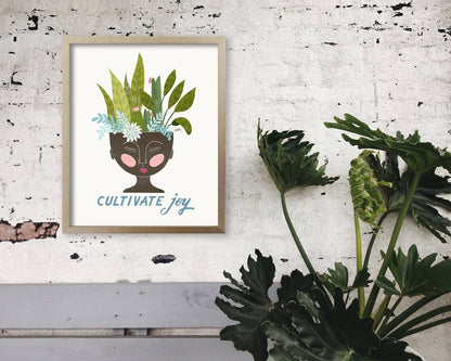 Cultivate Joy - botanical illustration print