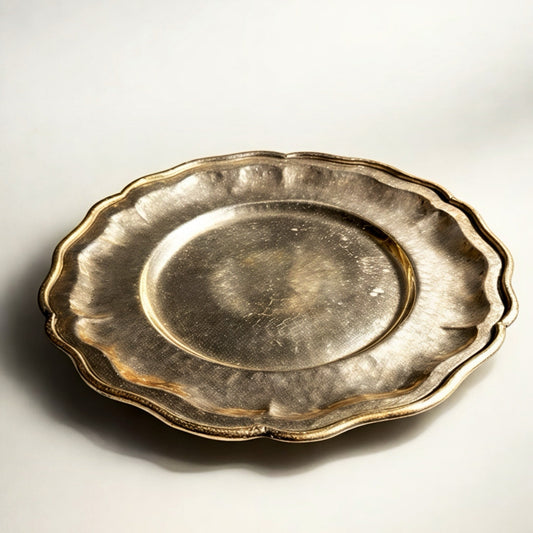 Gold brass metal plate from India 