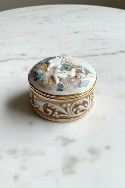 Capodimonte Trinket Box — 3/4