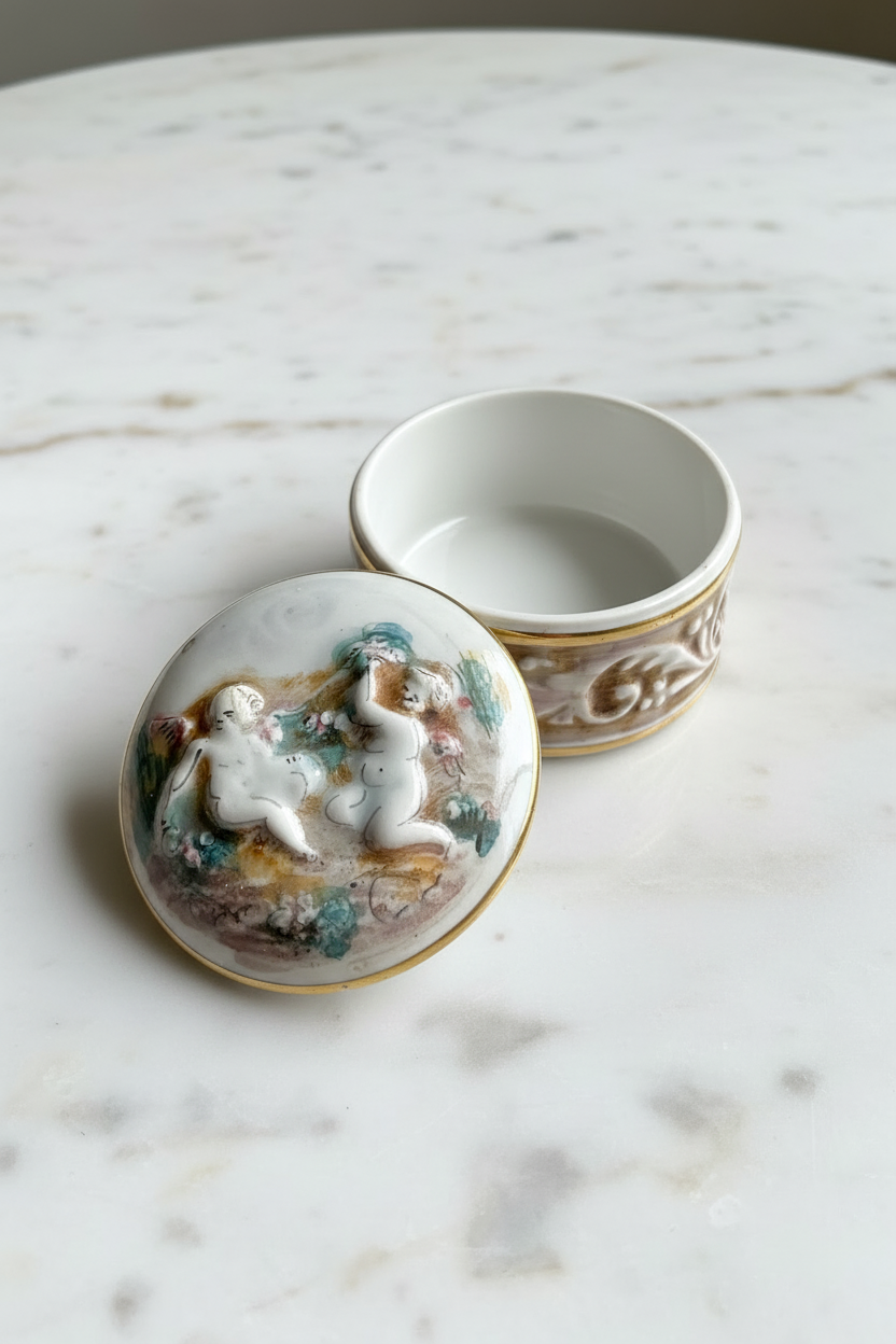 Capodimonte Trinket Box — Open Authentic
