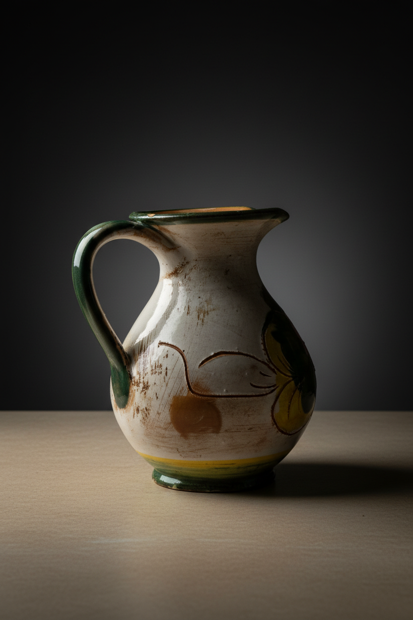Ceramic Pitcher — Handle Side