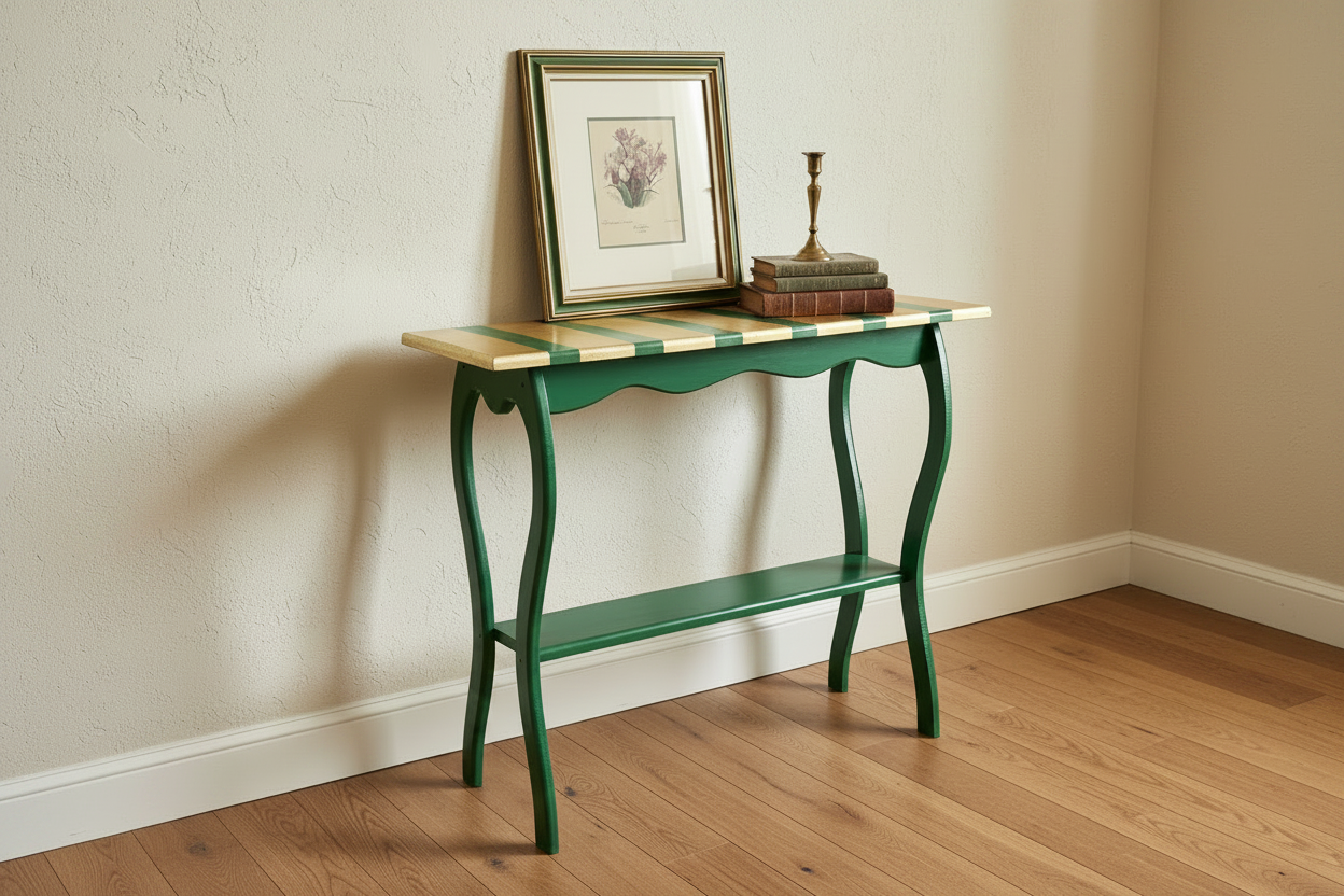 Console Table — 3/4 Styled, Matched Flooring