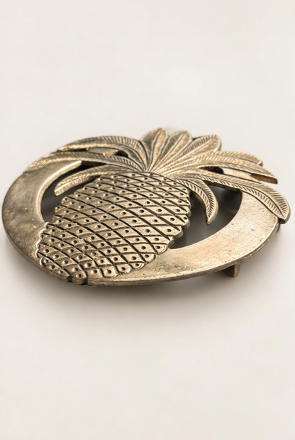Corrected angled brass trivet photo