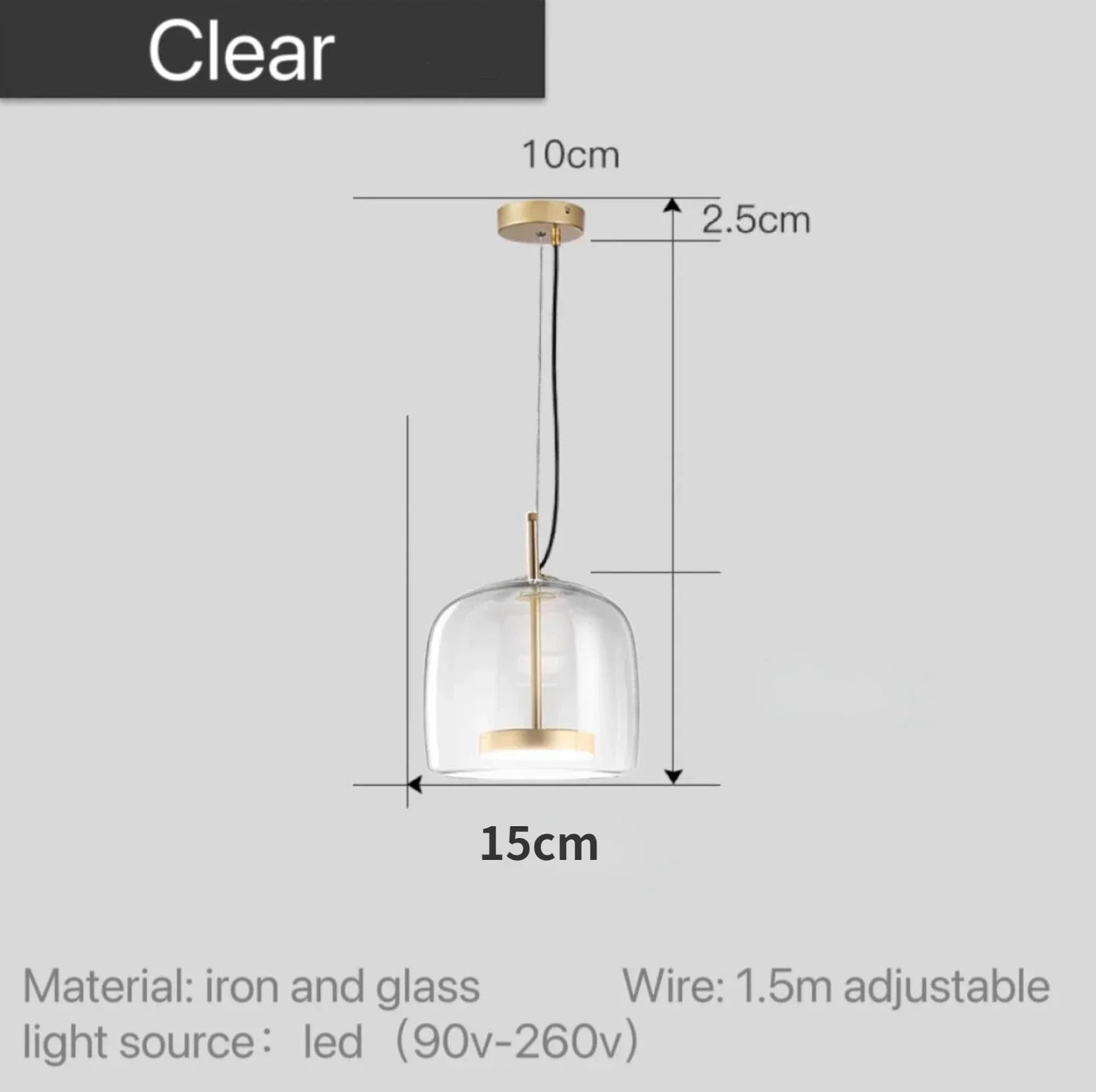 Moroccan Amber Glass Pendant Light - Modern Nordic Boho Lighting