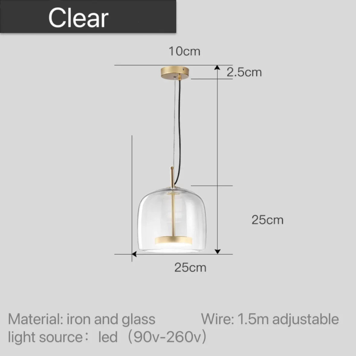 Moroccan Amber Glass Pendant Light - Modern Nordic Boho Lighting
