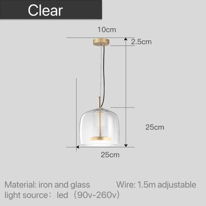 Moroccan Amber Glass Pendant Light - Modern Nordic Boho Lighting