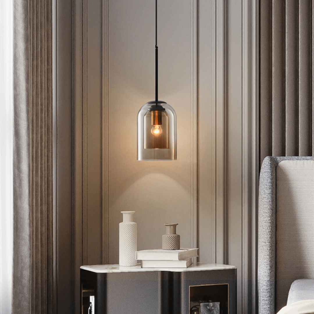 Nordic Glass Pendant Light - Amber Vintage Lighting | The Marian Collection