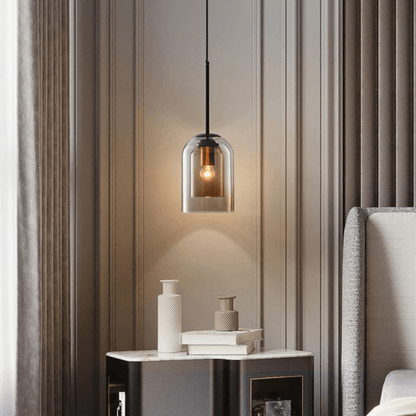 Nordic Glass Pendant Light - Amber Vintage Lighting | The Marian Collection