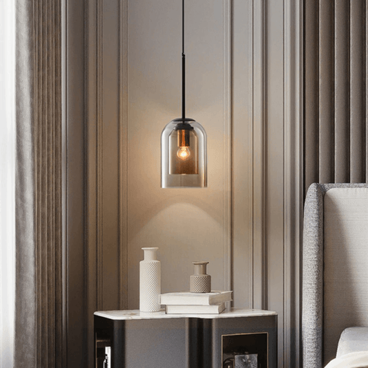 Nordic Glass Pendant Light - Amber Vintage Lighting | The Marian Collection