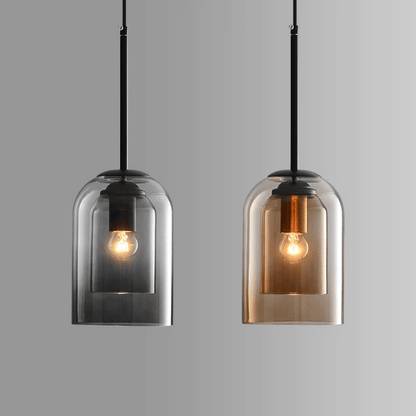 Nordic Glass Pendant Light - Amber Vintage Lighting | The Marian Collection