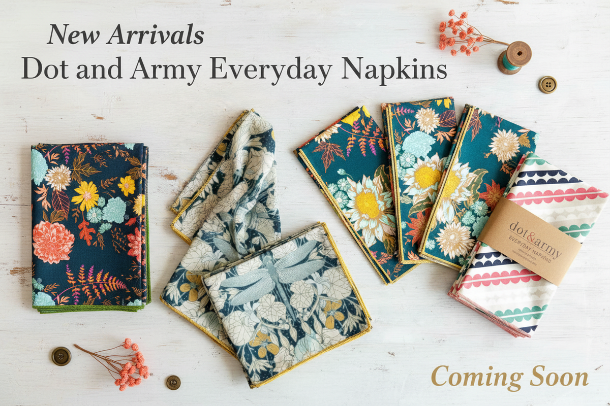 Dot and Army Everyday Napkins New Arrivals Banner