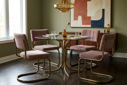 Douglas dining set in a warm Postmodern dining room
