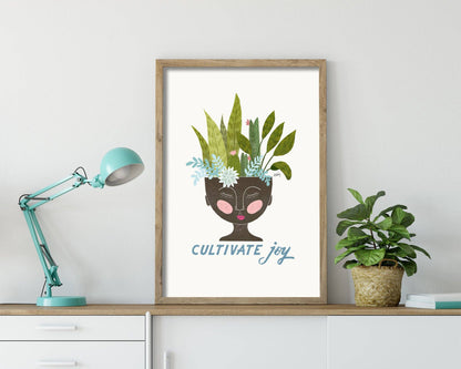 Cultivate Joy - botanical illustration print