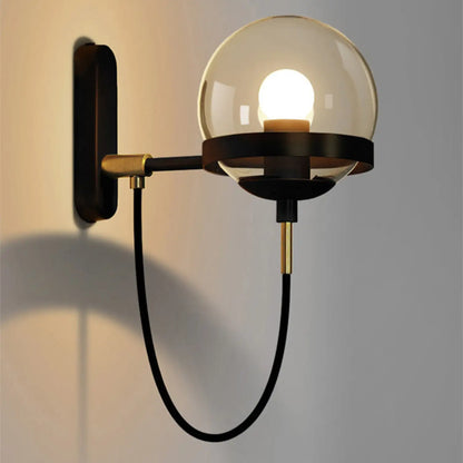 Nordic Glass Wall Sconce – Modern Retro Lighting with Warm Ambiance