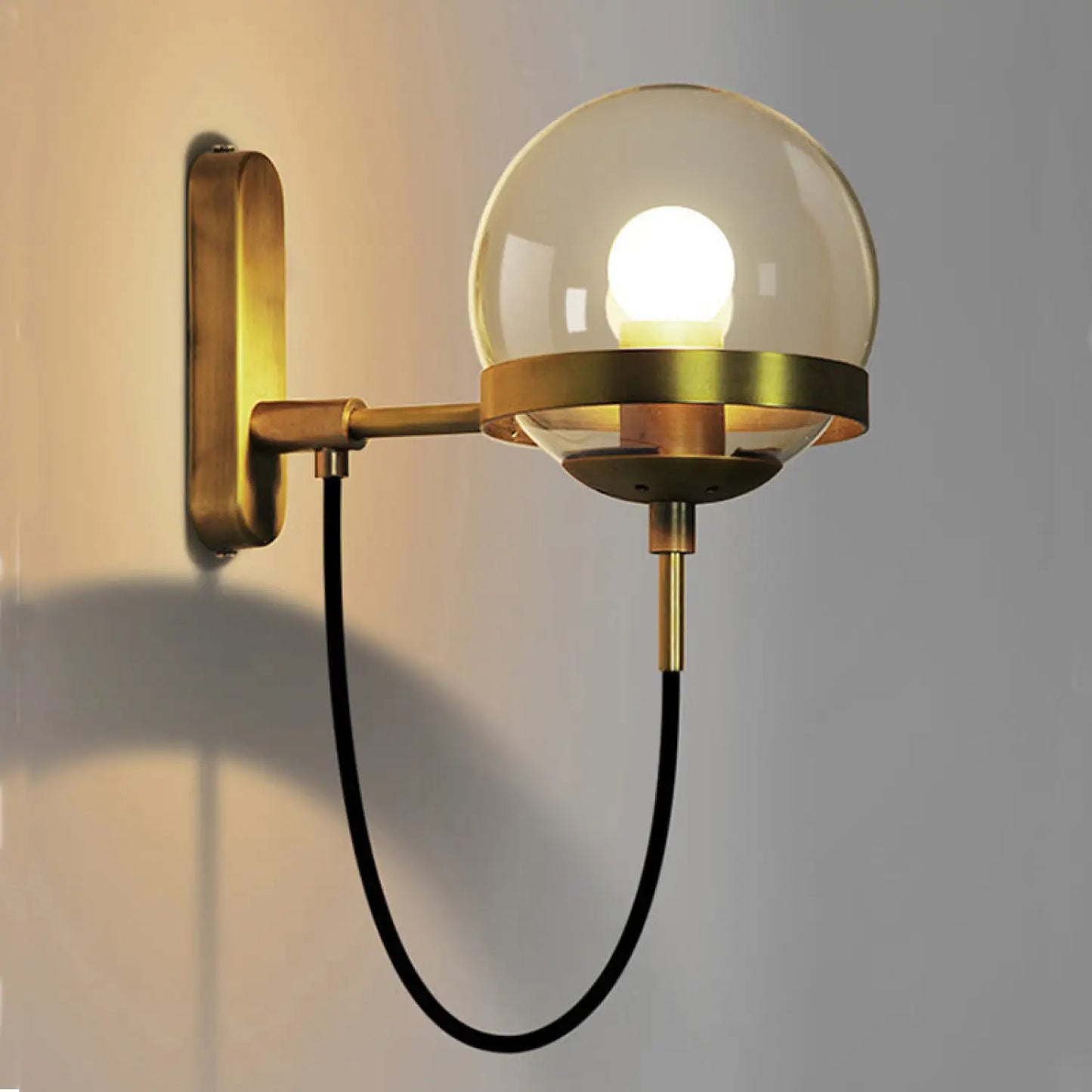 Nordic Glass Wall Sconce – Modern Retro Lighting with Warm Ambiance