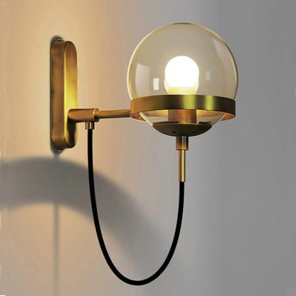 Nordic Glass Wall Sconce – Modern Retro Lighting with Warm Ambiance