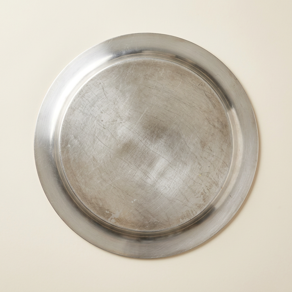 Vintage 15-Inch Silver-Plated Platter with Floral Scrollwork