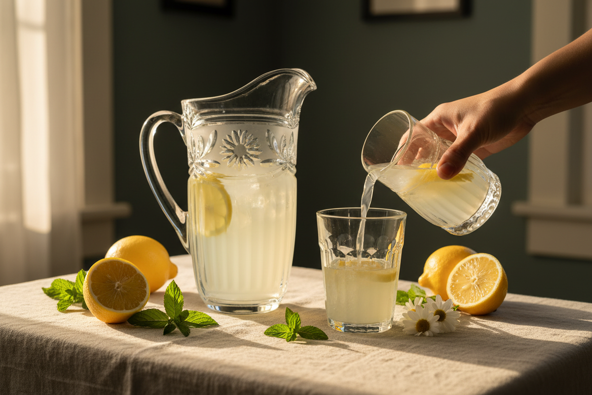 Pressed Glass Pitcher — Lemonade Lifestyle