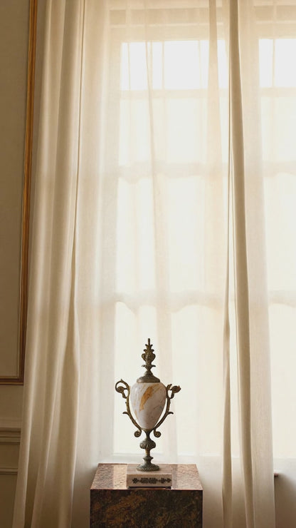Italian Marble Urn with Gilt Bronze Mounts