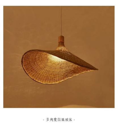 Rattan Pendant Light - Dimmable Bamboo Shade | The Marian Collection