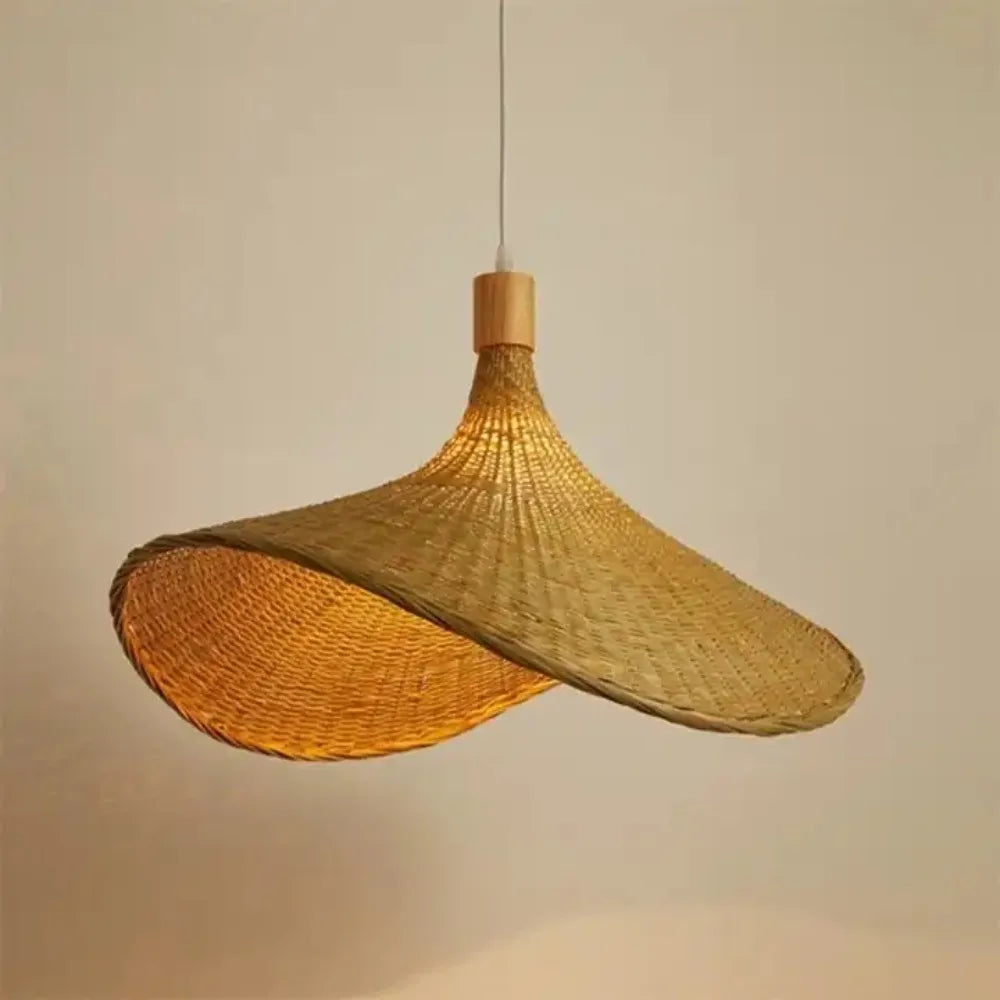 Rattan Pendant Light - Dimmable Bamboo Shade | The Marian Collection