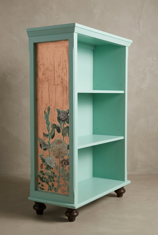 Replacement angled bookshelf view
