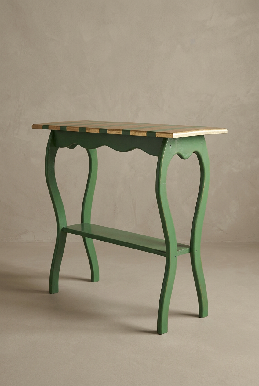 Three-quarter console table studio view