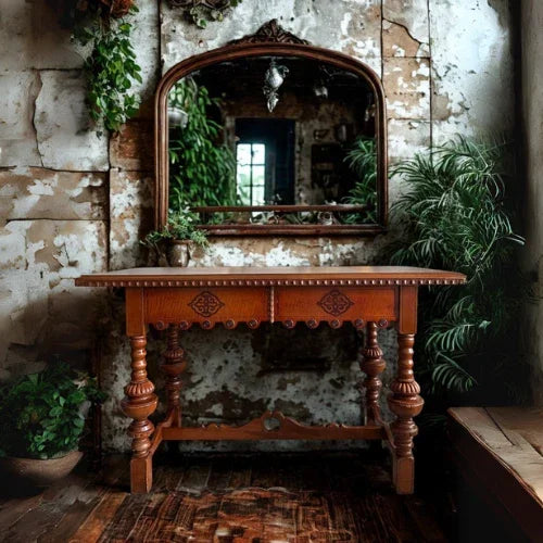 Vintage Carved Altar Table - Chicago Provenance | The Marian Collection